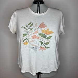 Floral Print White T-Shirt